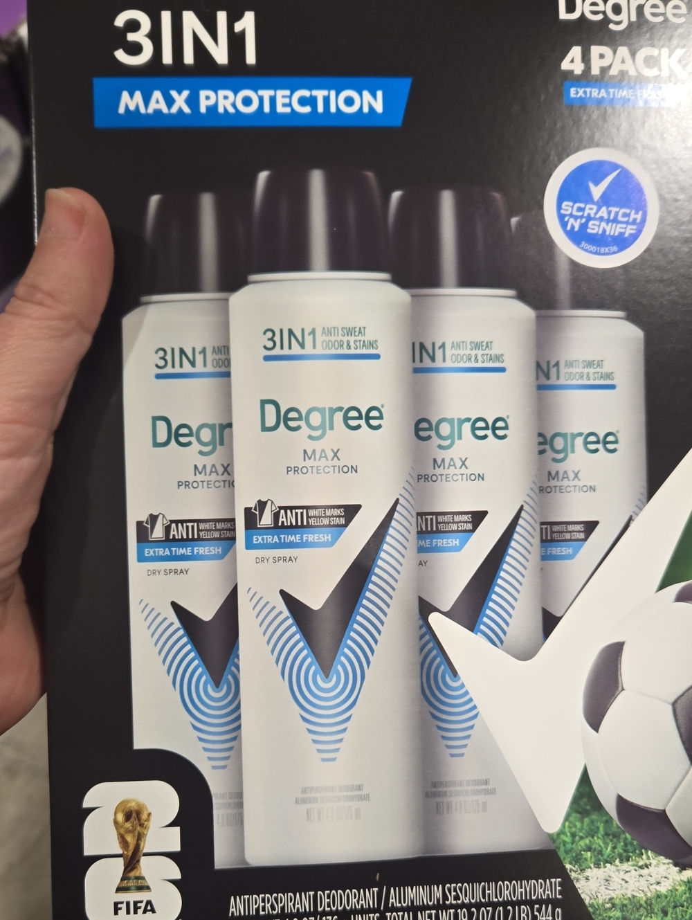Degree Max Protection 3IN1 Antiperspirant Spray - White/Blue